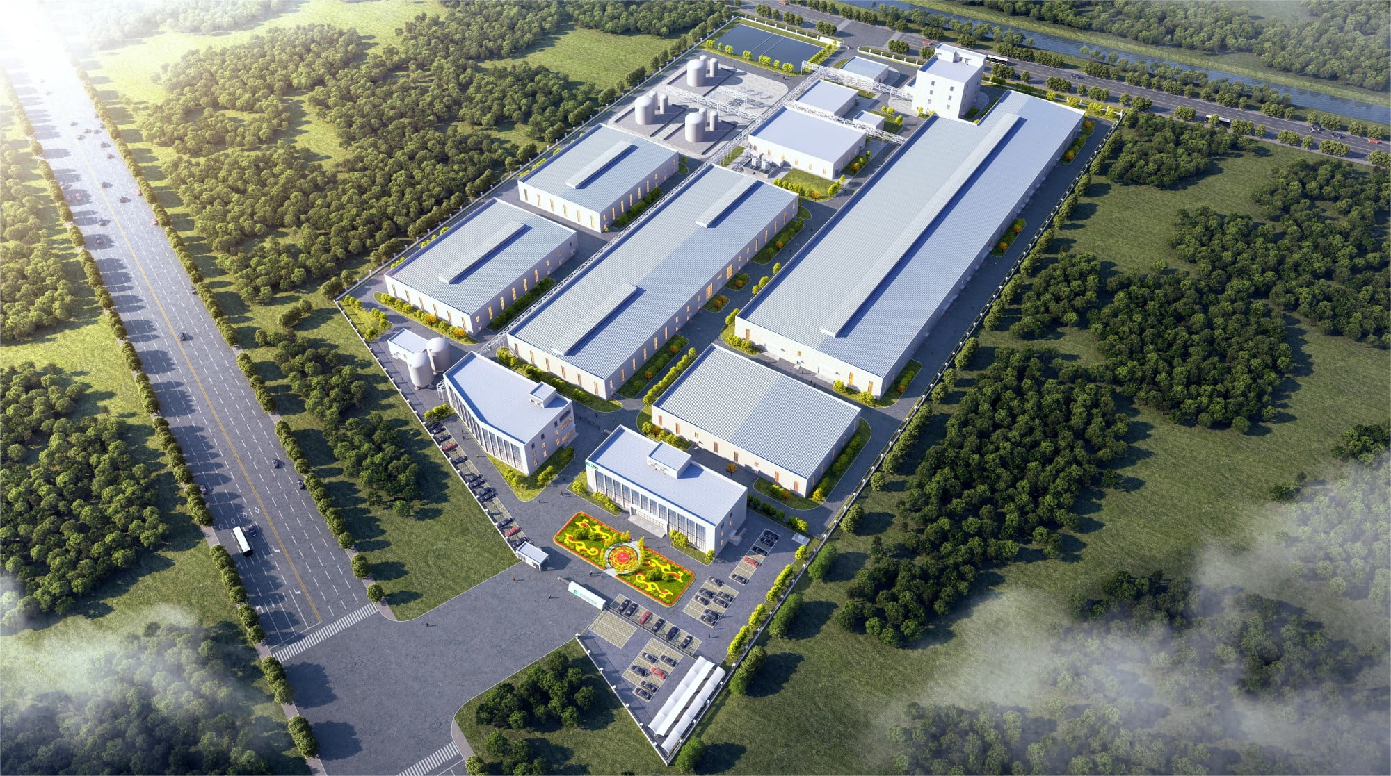 Gensyn 3D industrial park and production facility